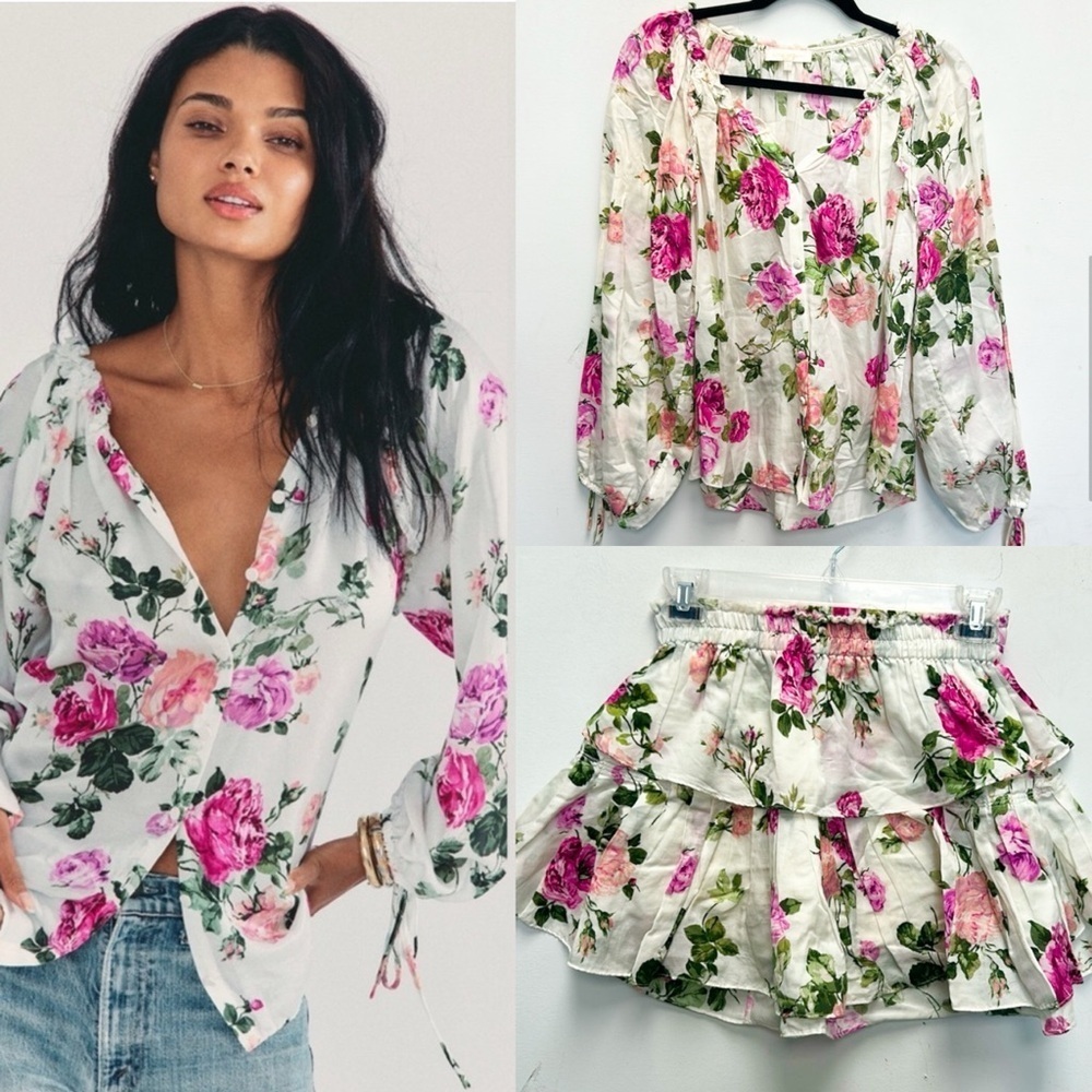 LoveShackFancy Nessa skirt and top set